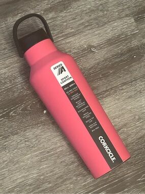 Corkcicle Matte Pink Insulated Sport Canteen with Black Handle